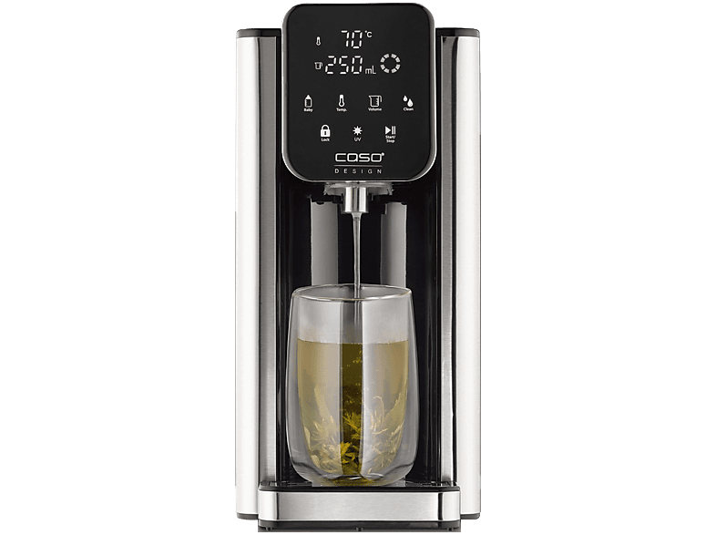 Caso HW 666 Inox UV Turbo Heißwasserspender (Edelstahl, Schwarz, 2.7 l, 2600 Watt)