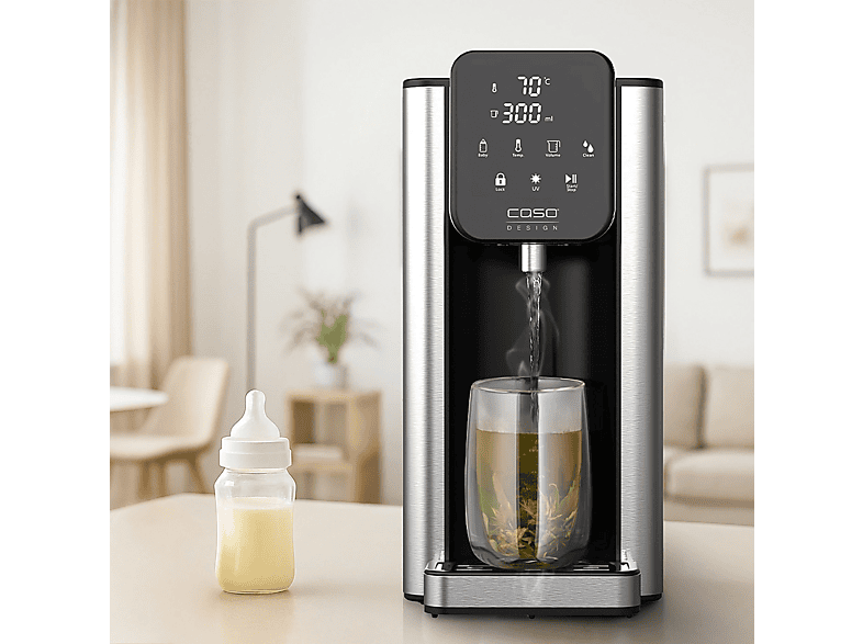 Caso HW 666 Inox UV Turbo Heißwasserspender (Edelstahl, Schwarz, 2.7 l, 2600 Watt) — Foto 3 von 5