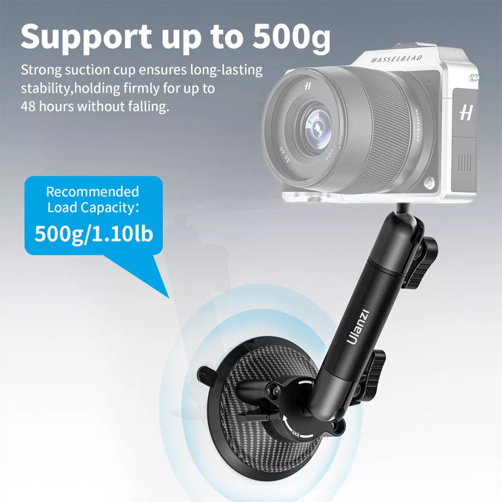 Hasselblad kamera 500g teherbírású tapadókorongos tartón.