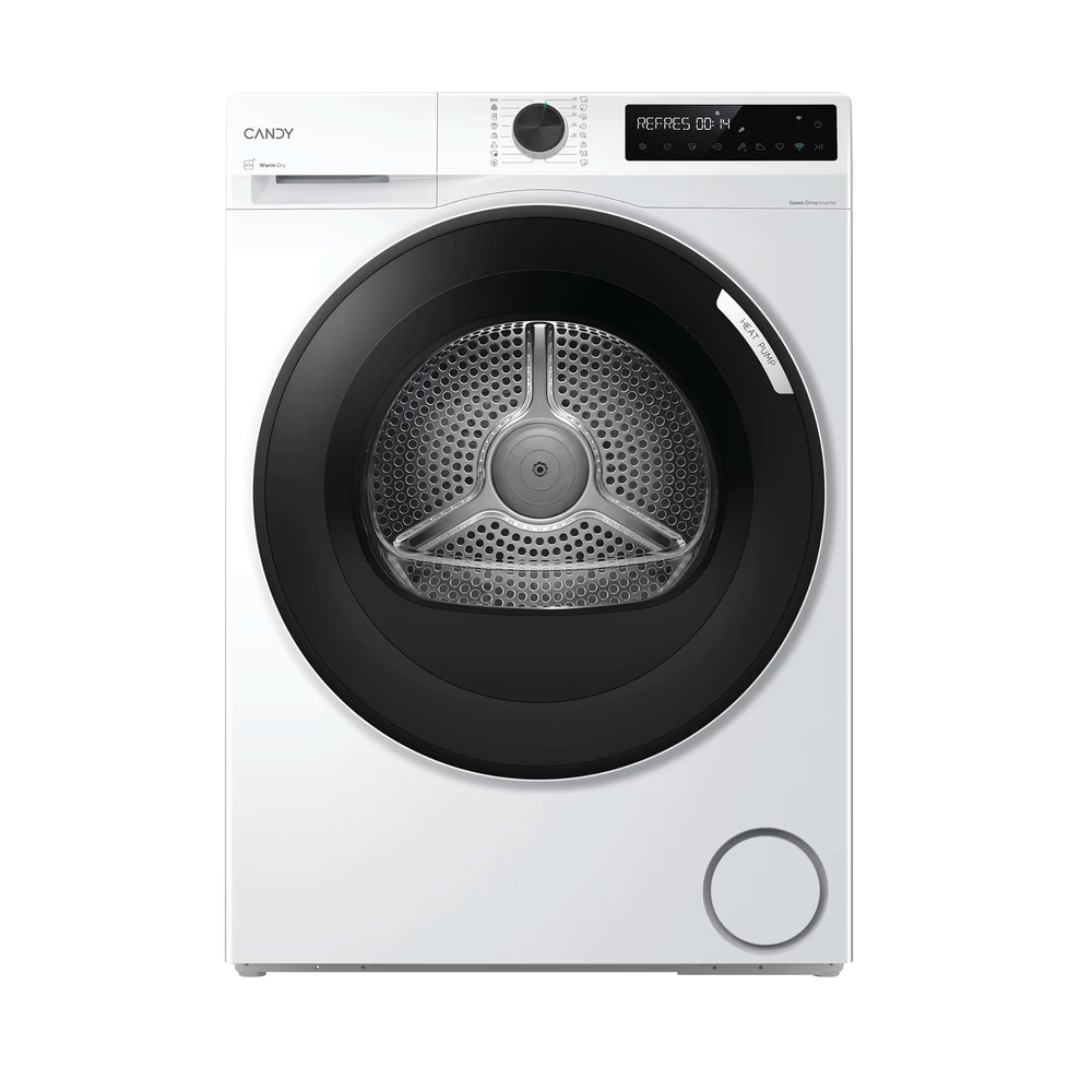 CANDY BRS 8N2BX-S Hőszivattyús szárítógép 8 kg, fehér, Wifi, fehér