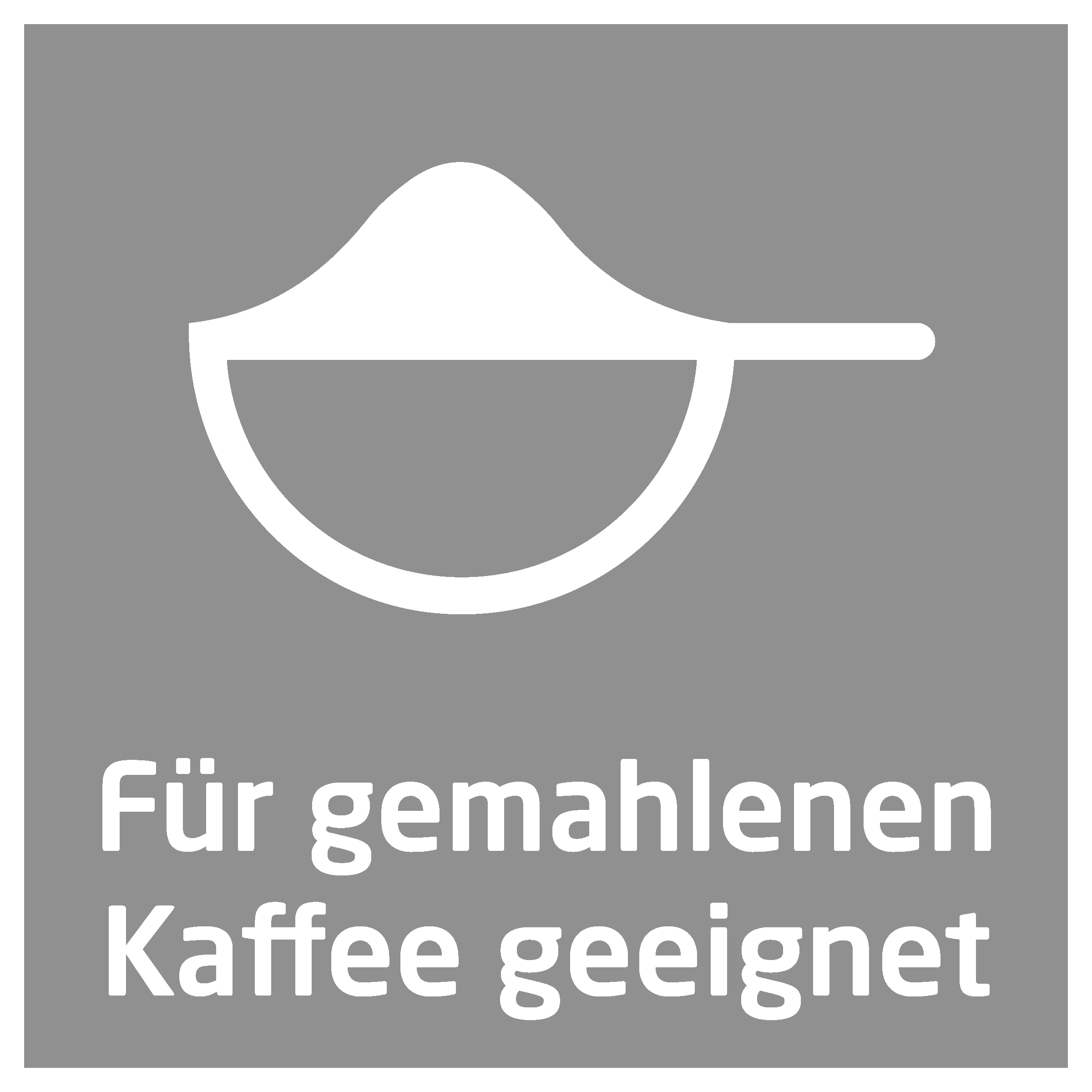 Geeignet für gemahlenen Kaffee. Ein Löffel mit Kaffeepulver.