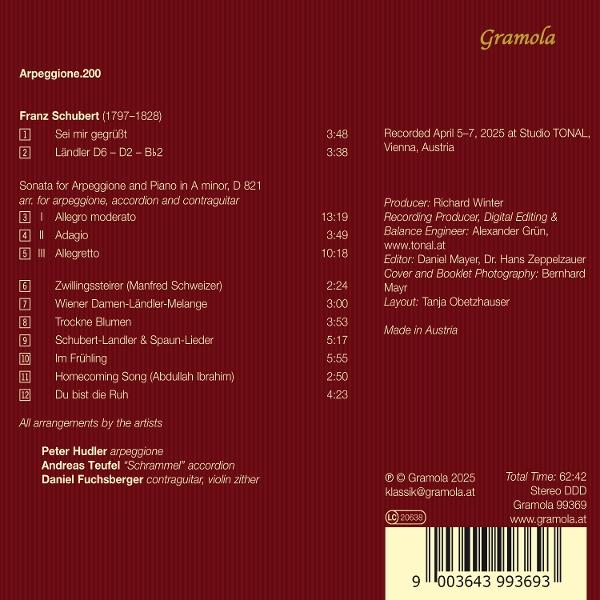 CD-Cover mit Titelliste, Künstlernamen und Gramola-Logo auf rotem Hintergrund.
