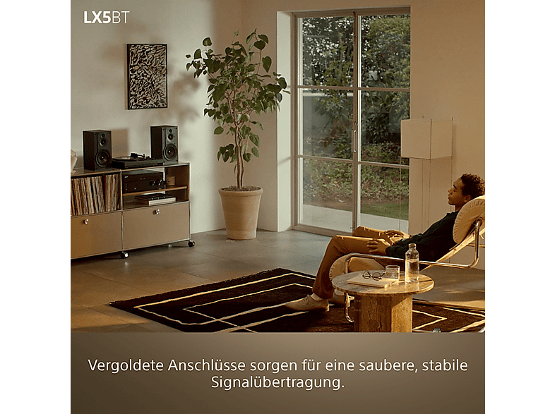 Sony PS-LX5BT Premium-Bluetooth-Plattenspieler, vollautomatische Wiedergabe, Riemenantrieb, hochwertiger Tonabnehmer, Hi-Res Audio Wireless — Foto 4 von 5