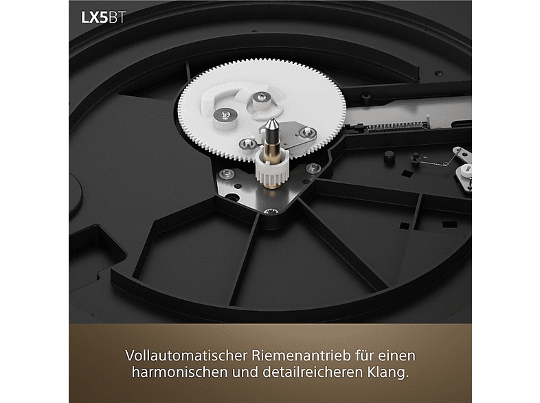Sony PS-LX5BT Premium-Bluetooth-Plattenspieler, vollautomatische Wiedergabe, Riemenantrieb, hochwertiger Tonabnehmer, Hi-Res Audio Wireless — Foto 5 von 5