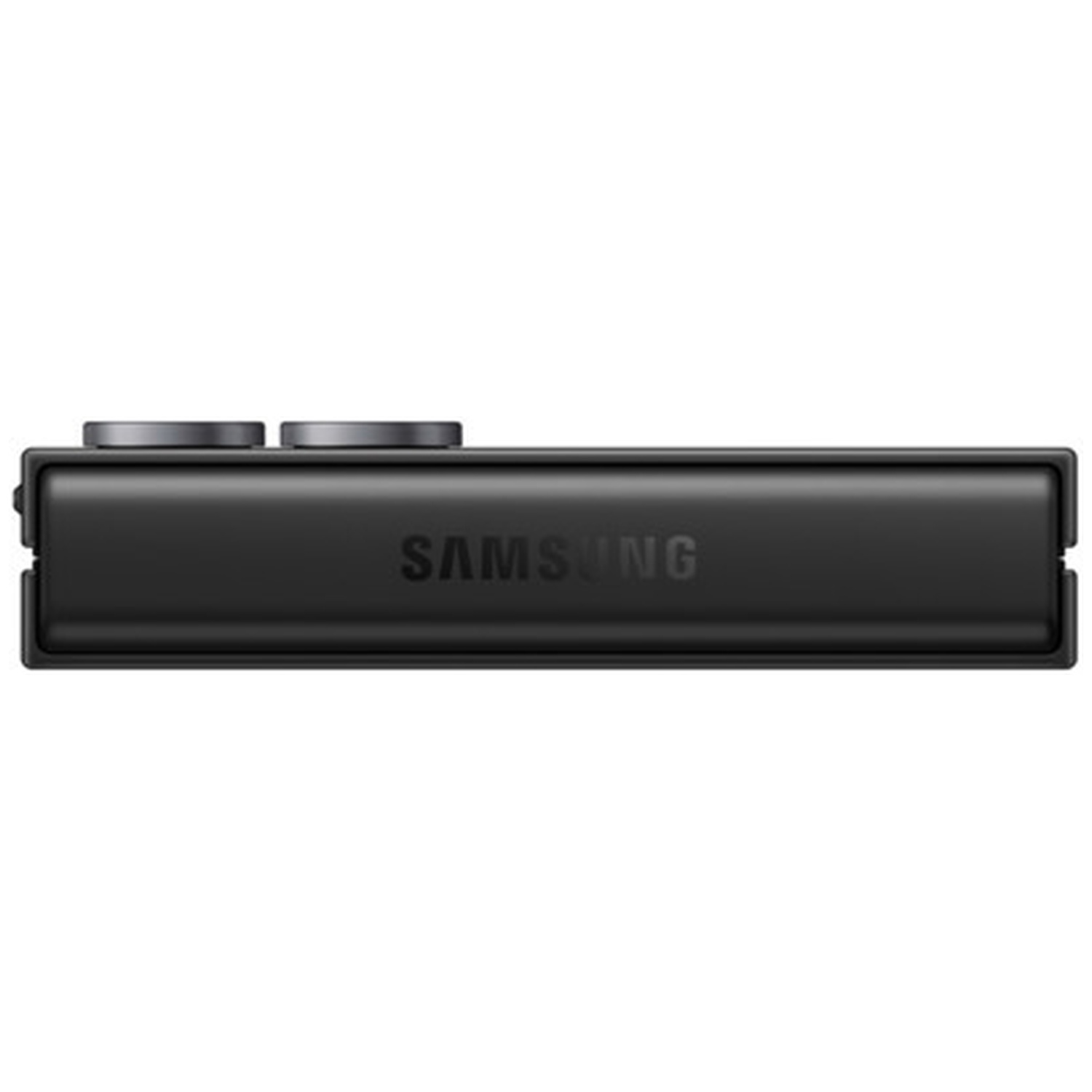 Black Samsung device with two buttons on top and the Samsung logo on the side.