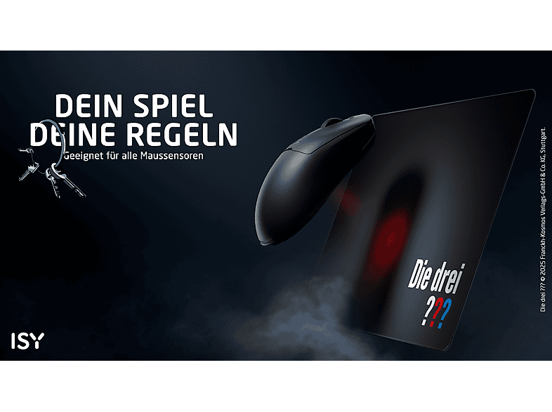 Thumbnail - ISY IMP-8003 Die drei ??? 36x26 cm Mauspad, Schwarz
