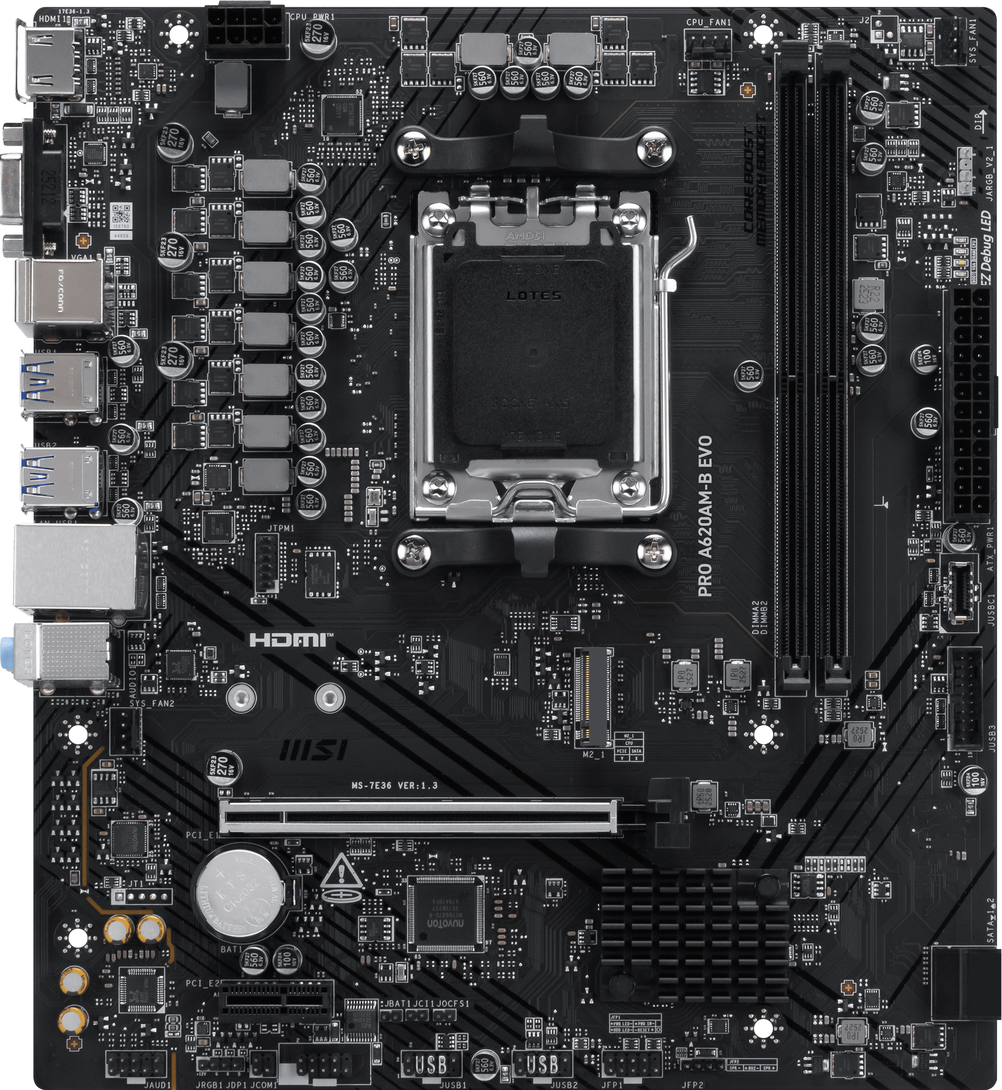 MSI Pro A620AM-B Evo DDR5 ARGB HDMI