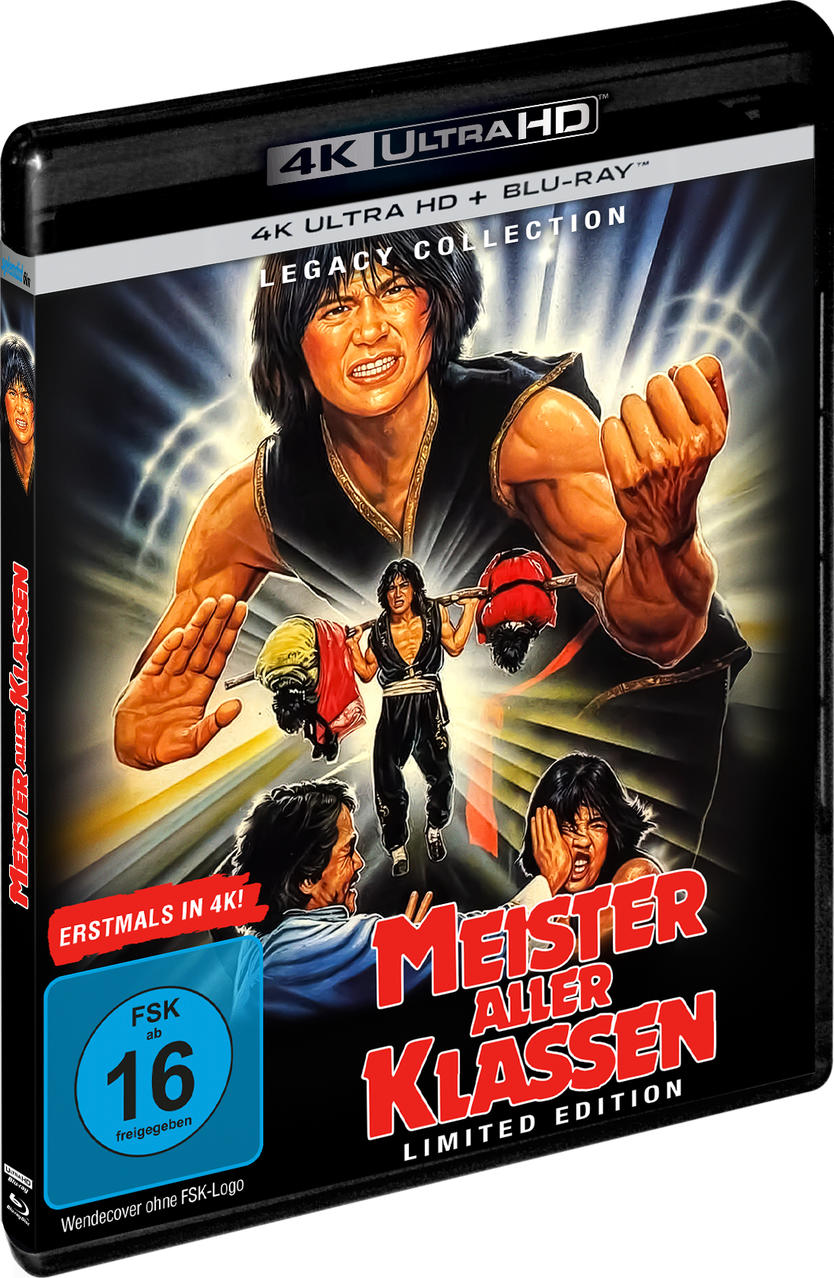 Filmcover mit Kung-Fu-Kämpfern, 4K Ultra HD, Blu-Ray, Legacy Collection, FSK 16.