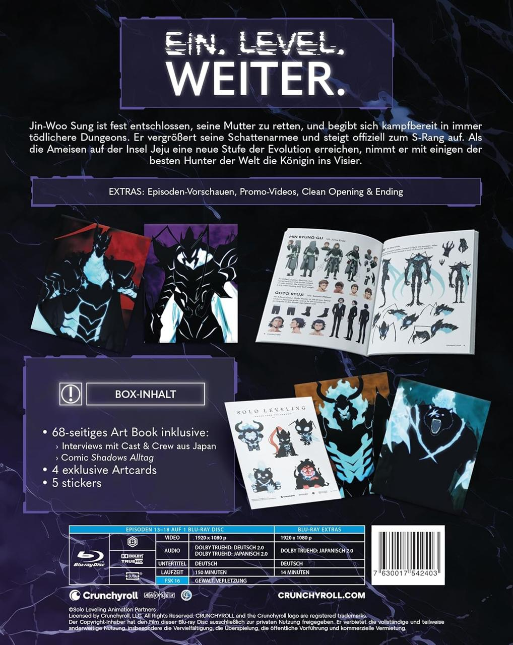 Cover zeigt Anime-Artworks, Artbook-Inhalt und Blu-ray-Details.