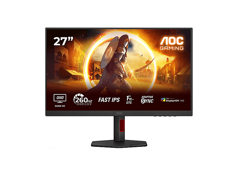 Aoc Q27G4ZR Monitor PC 27" Quad HD IPS 260 Hz (Nero - Rosso)