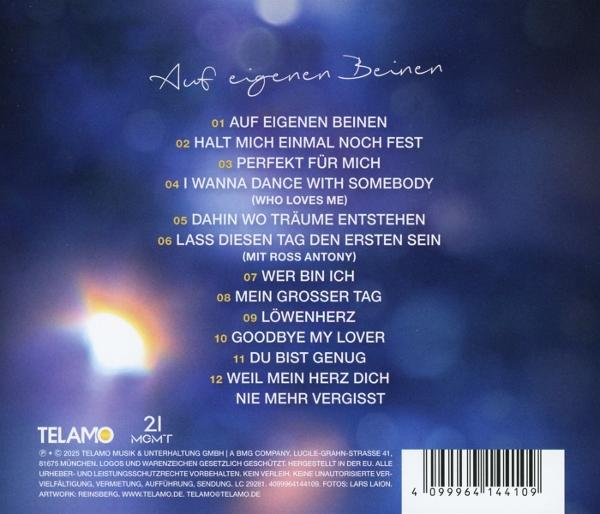 CD-Cover mit Songliste und aufgehender Sonne. Titel: Auf eigenen Beinen.