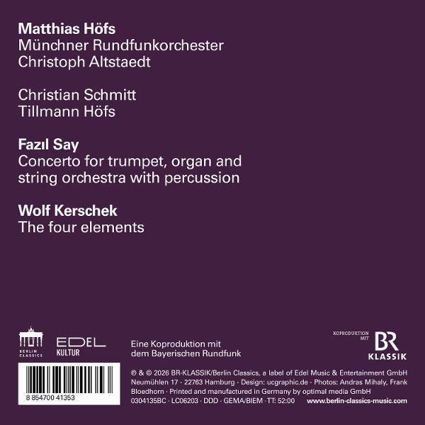 CD-Cover mit Namen, Titeln und Logos von BR Klassik und Edel.
