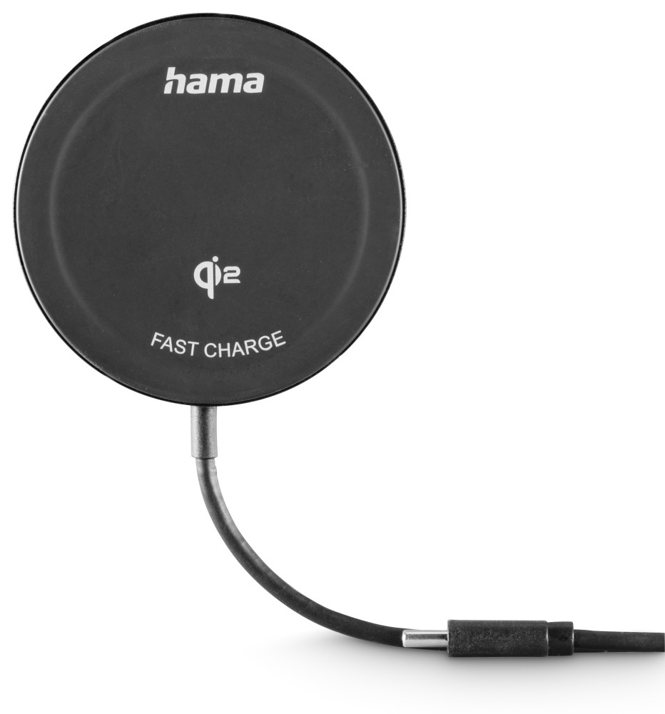 HAMA QI2-Magnet Vezeték nélküli töltő, 15 W, fekete (201725)