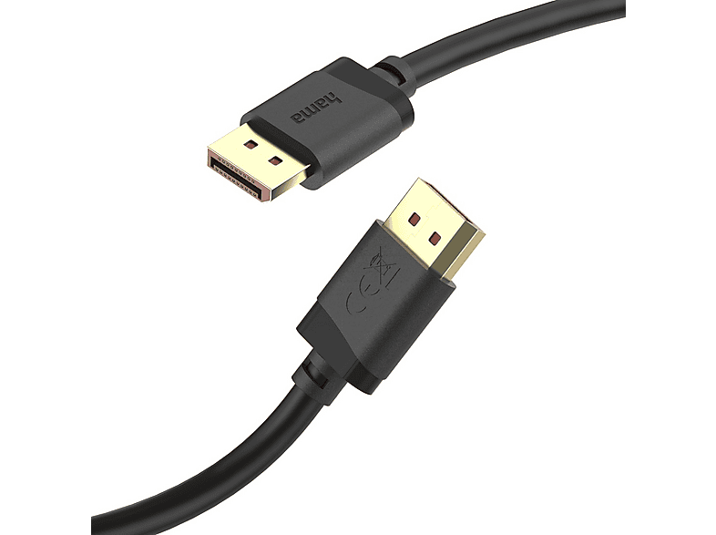 Thumbnail - HAMA 202010 DisplayPort-Kabel, Schwarz