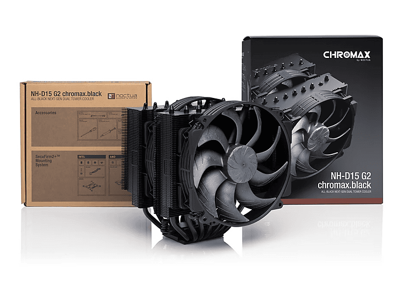 NOCTUA NH-D15 G2 CPU Kühler chromax.black-Version, Schwarz — Foto 2 von 2