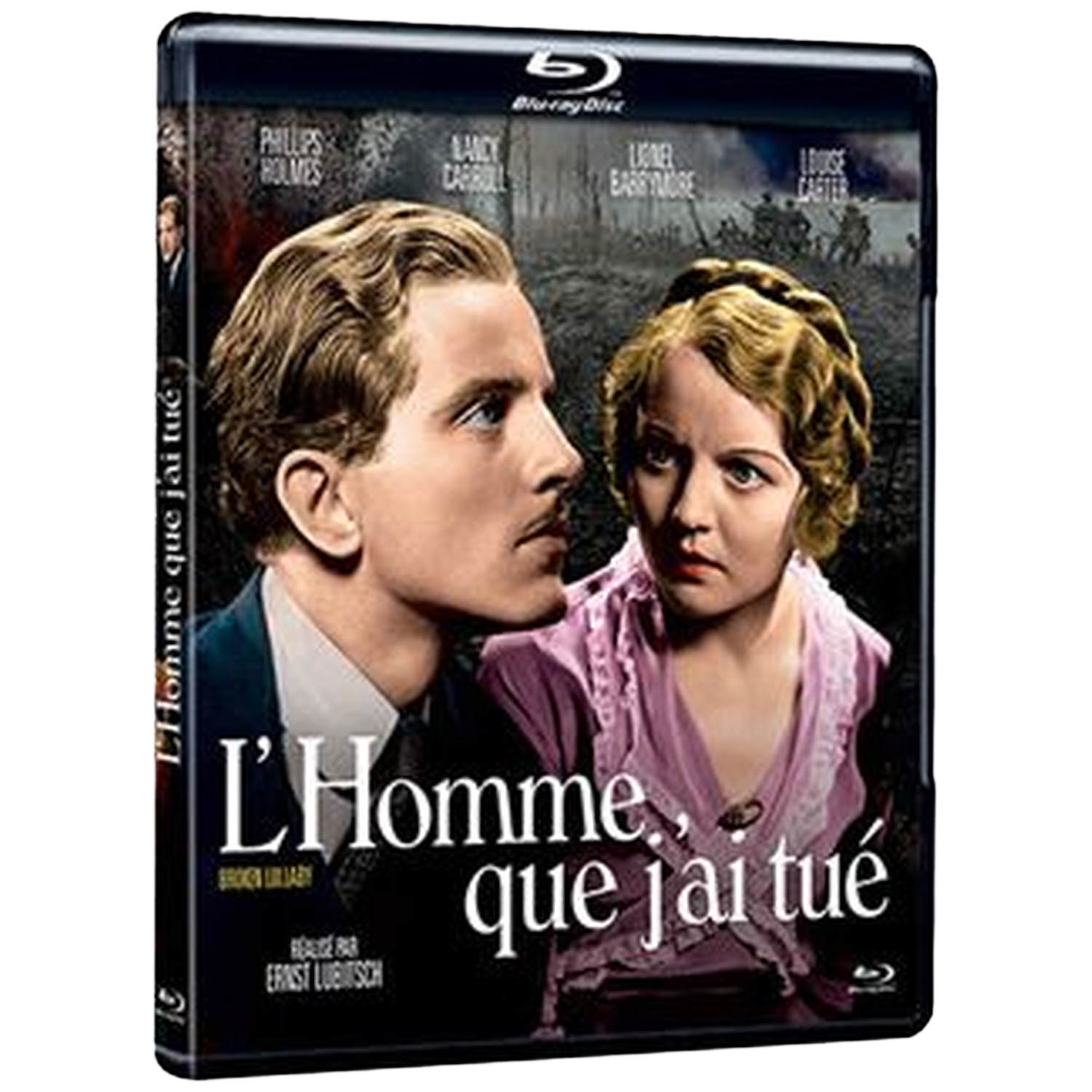 Boîtier Blu-ray de 'L'Homme que j'ai tué' avec un homme et une femme au premier plan.