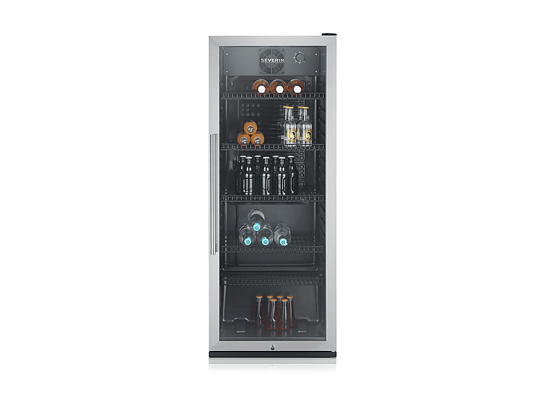 Severin FKS 8841 Getränkekühlschrank (C, 1410 mm hoch, Silber, 237 l)