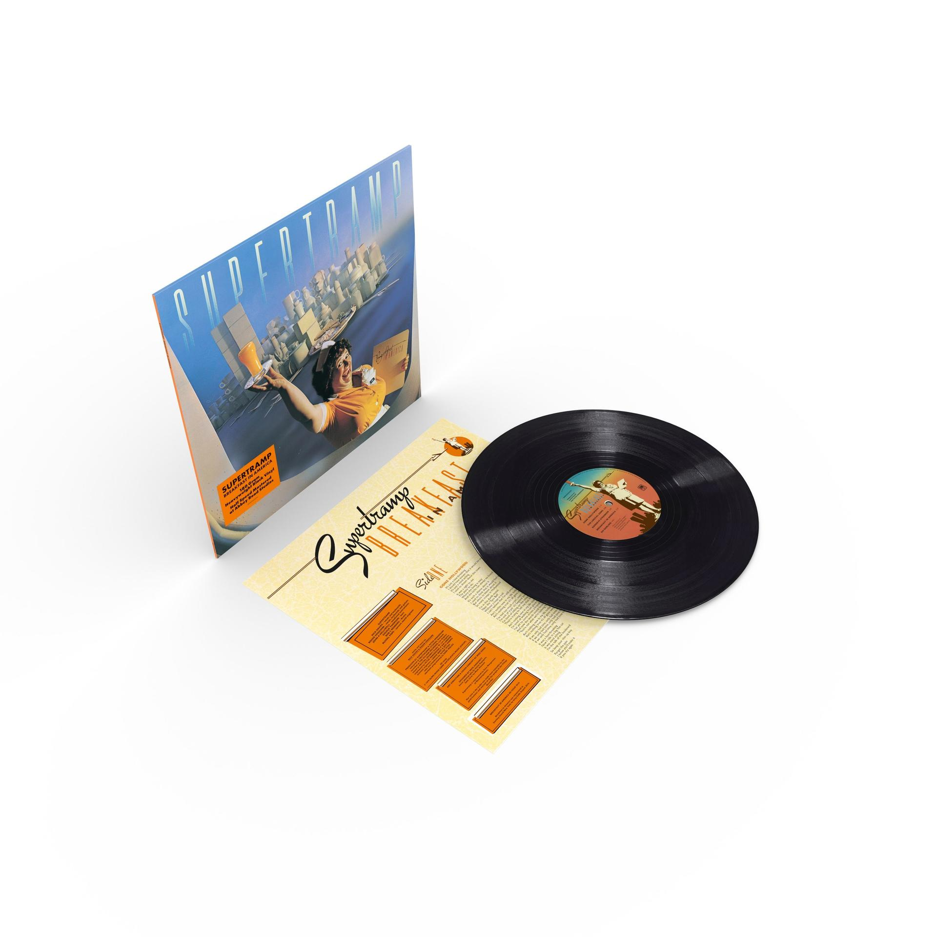Supertramp Vinyl mit Albumcover und Beilage auf weißem Hintergrund.