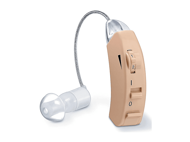 BEURER HA 50 Amplificatore Acustico Retroauricolare, Design Quasi Invisibile, Include 3 Misure di Auricolari