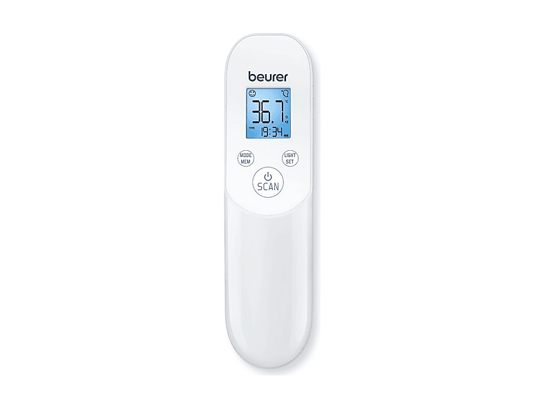 BEURER FT 85 Termometro Frontale a Infrarossi Senza Contatto, Misura Temperatura Corporea, Ambientale e degli Oggetti, con Allarme Febbre