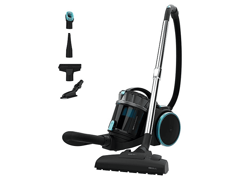Aspirador sin bolsa - Cecotec Conga Rockstar Multicyclonic XL Animal Plus, Ciclónico, 800 W, 20 kPa, 4 L, Compacto, Mascotas, Muebles, Black