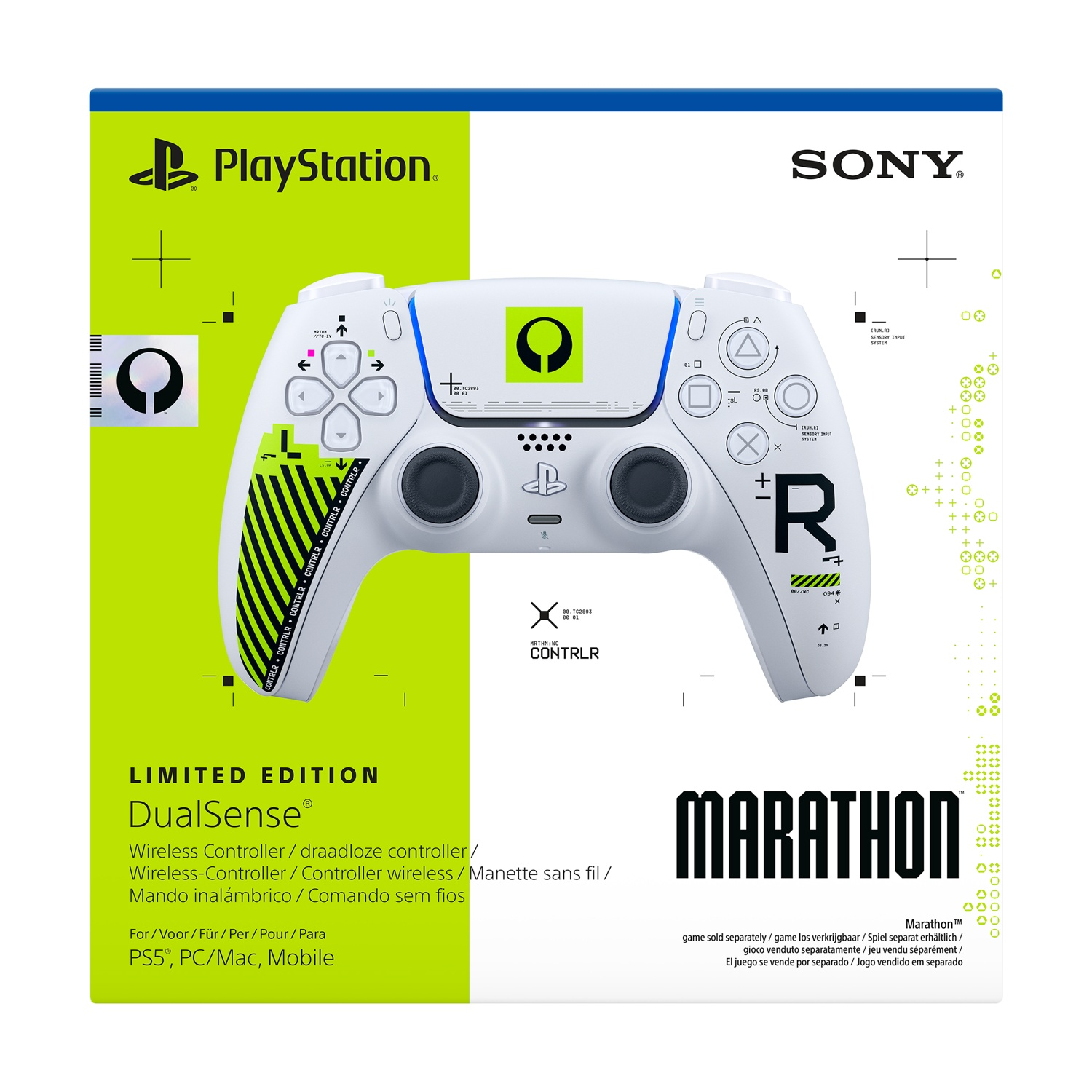 Controller wireless Sony PlayStation DualSense design Marathon.