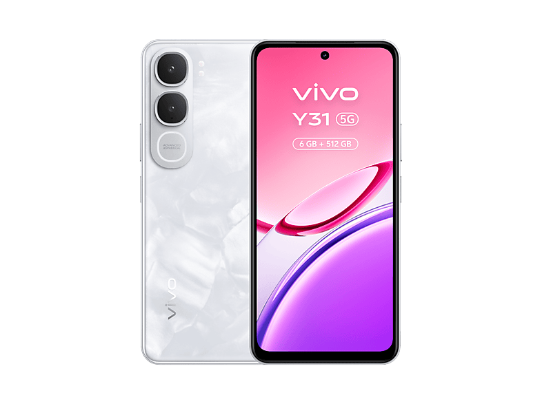 Móvil – vivo Y31, Marble White, 512GB, 6GB RAM, 6.72″ LCD, Qualcomm Snapdragon® 4 Gen 2, 6500 mAh