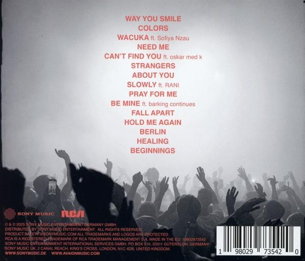 Album-Rückseite mit Songliste und jubelnder Menge im Vordergrund.