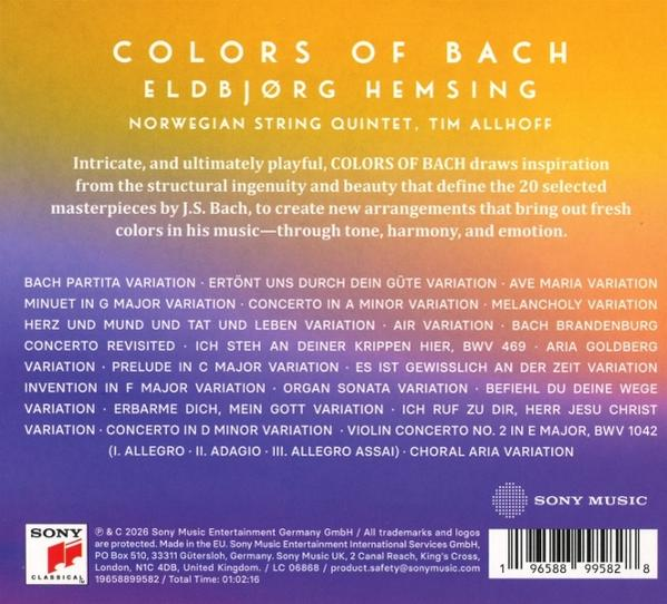 Albumcover mit Titel, Künstlernamen und Werkliste. Sony Music Logo unten links.