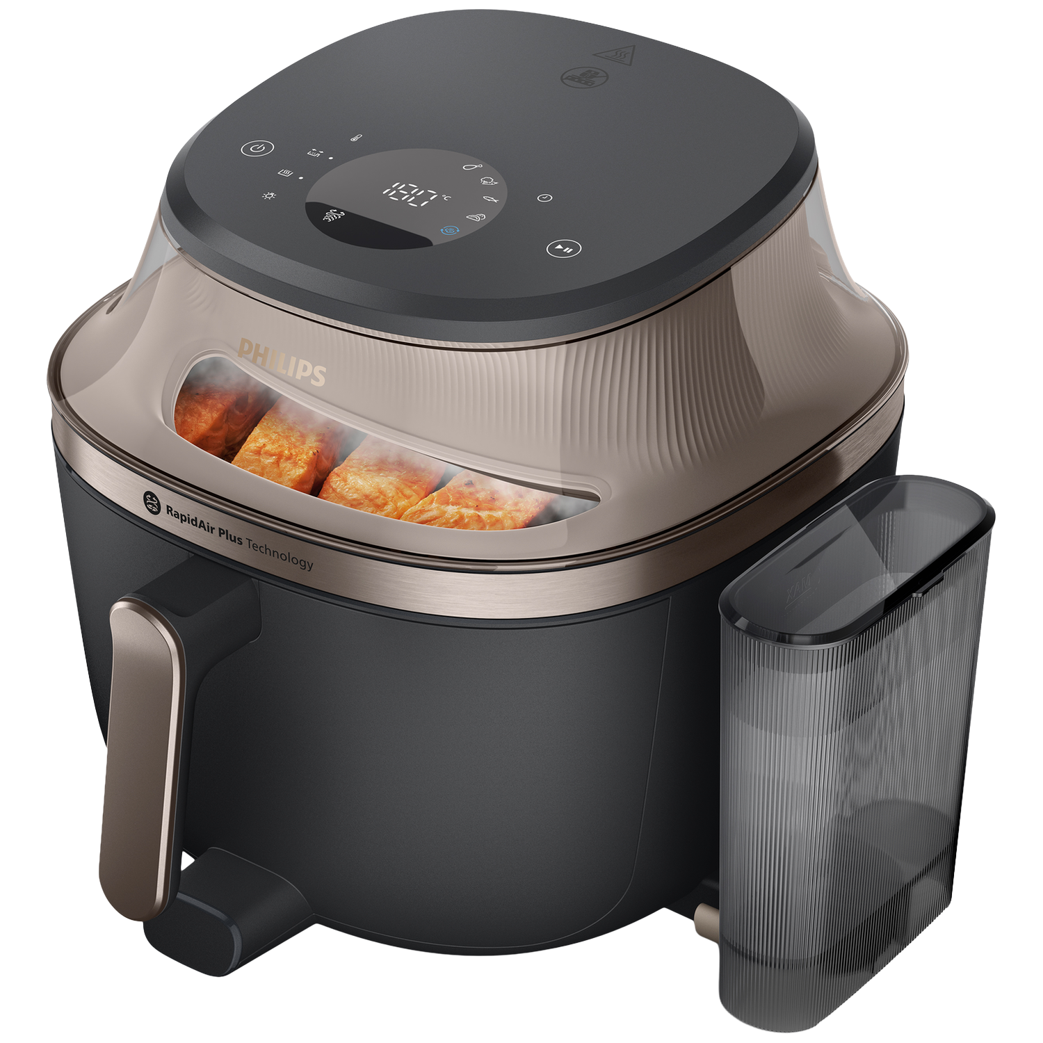 Philips 5000 Series Airfryer Met Stoomfunctie En Rails Na547/07 Friteuse