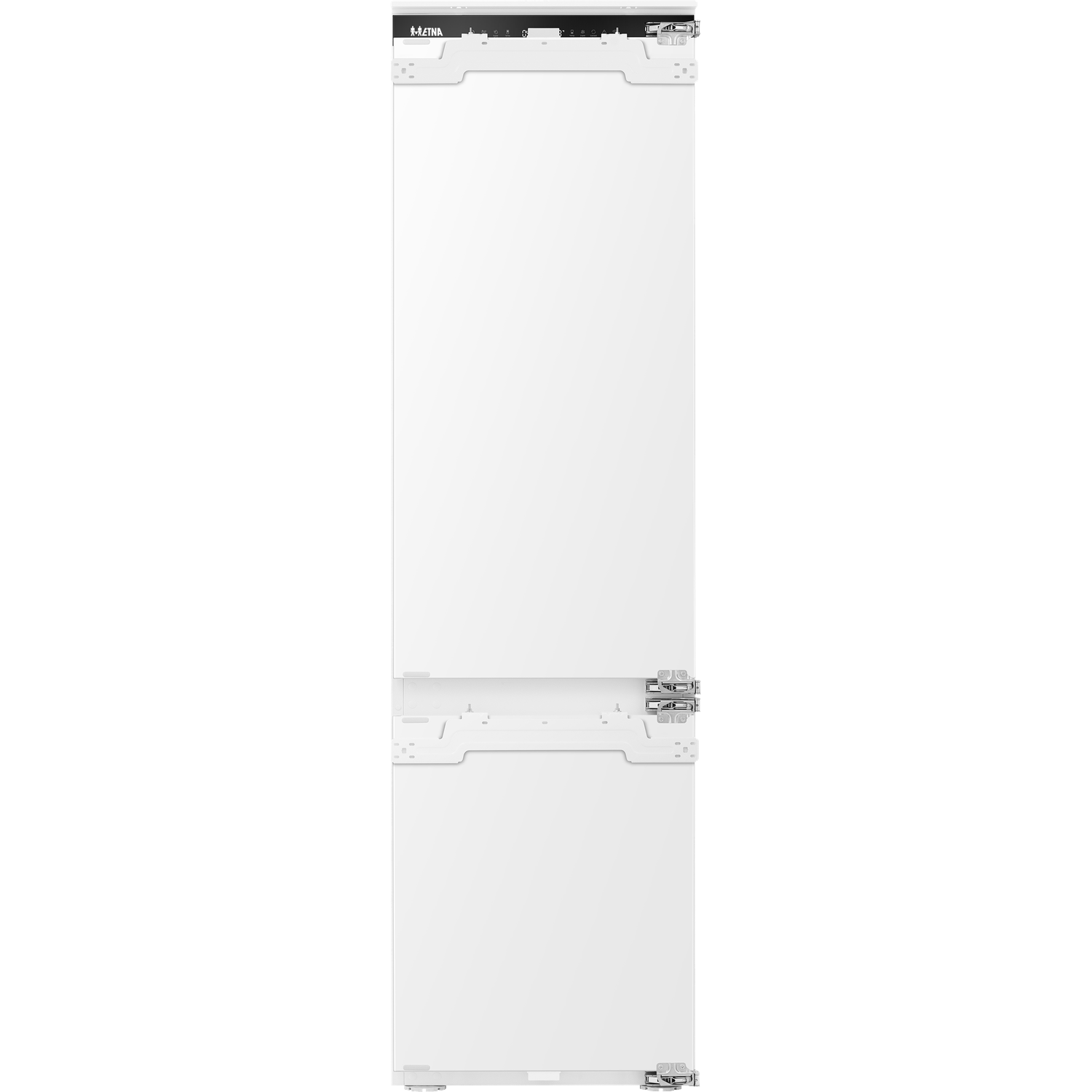 Built-in refrigerator door with ETNA logo and control panel at the top.