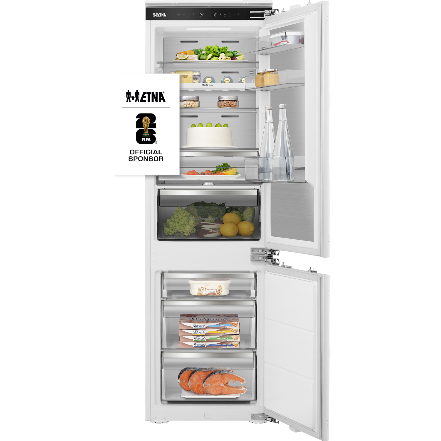 ETNA KCD9178CNF - Inbouw Koel-vriescombinatie - NoFrost - Nishoogte 178 cm Koel-vriescombinatie Wit