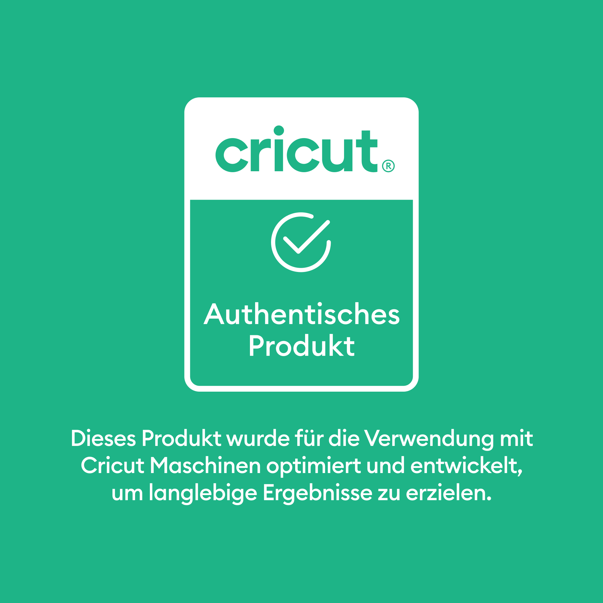 Cricut Authentisches Produkt Logo mit Text.