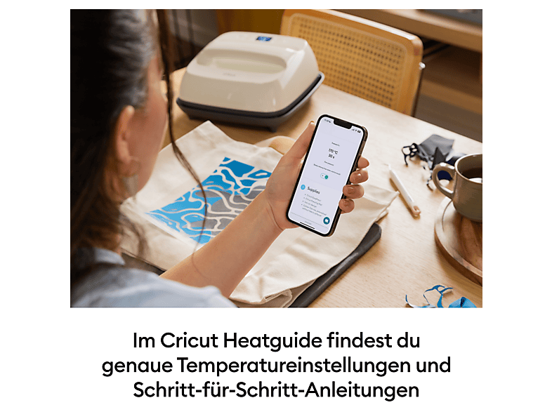 CRICUT EasyPress™ SE-Medium (23x23cm) Transferpresse ink. Hitzeschutzmatte — Foto 5 von 5