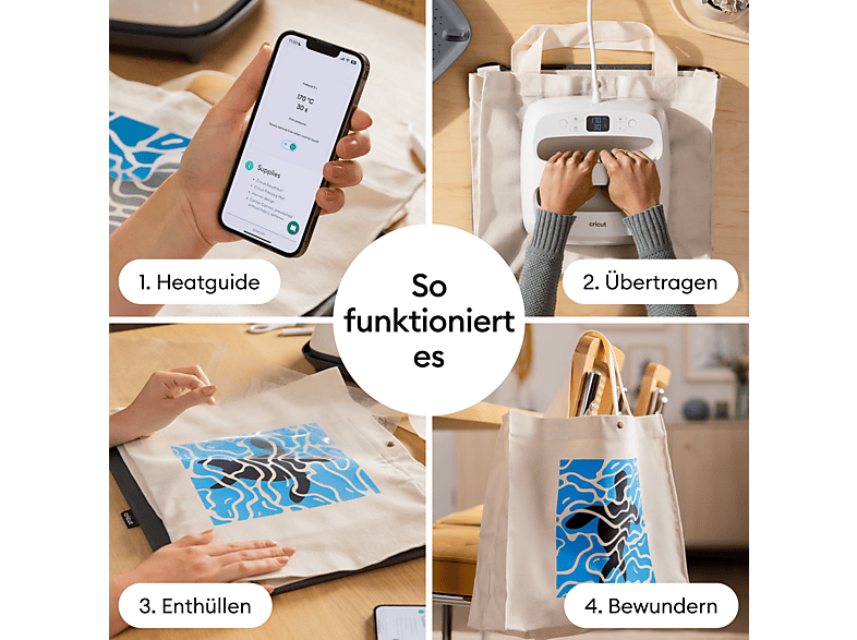 CRICUT EasyPress™ SE-Medium (23x23cm) Transferpresse ink. Hitzeschutzmatte — Foto 3 von 5