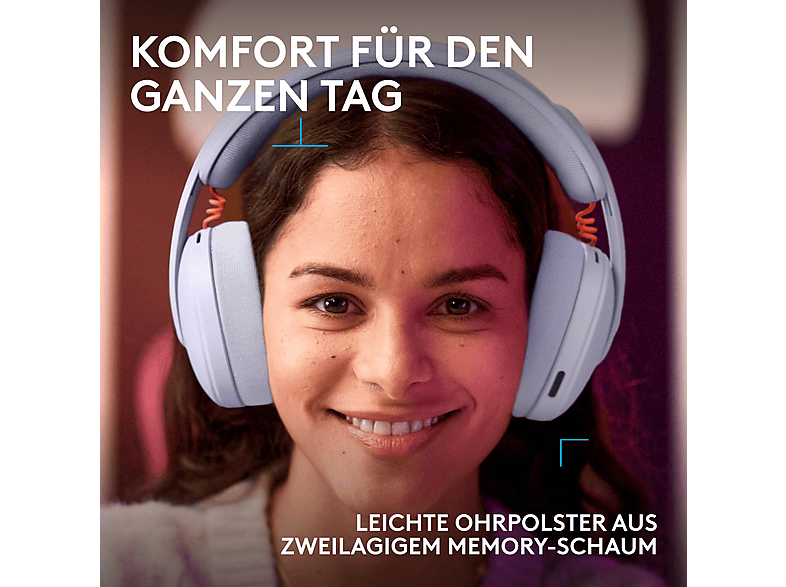 Thumbnail - LOGITECH G325 Gaming-Headset, Over-ear Gaming-Headset Bluetooth Lilac