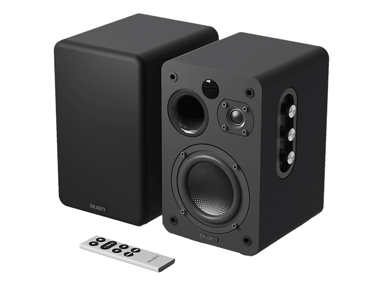 MAJORITY D70X Regallautsprecher (Active, Schwarz)