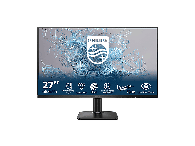PHILIPS 27E2N1500L/00 MONITOR, 27 ", 2K UltraWide QHD, 2560 x 1440 Pixel, tempo di risposta 4 ms, refresh rate 75 Hz
