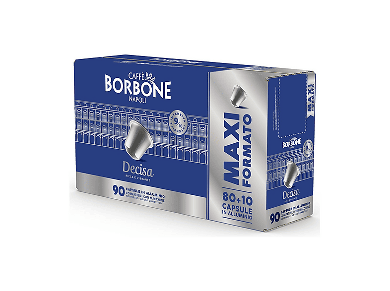 Caffe' Borbone Caffè In Capsule Comp.Nes.Allu. Decisa 90P, Macchine Nespresso Ad Uso Domestico, 0,82 Kg