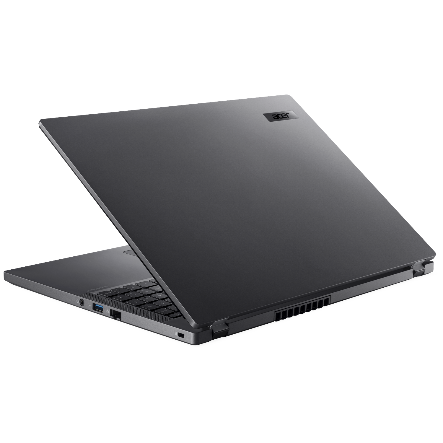 A closed gray laptop on a white background. The Acer logo is visible.