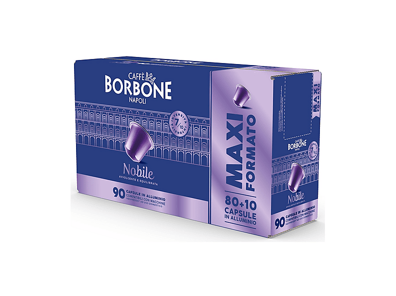 Caffe' Borbone Caffè In Capsule Comp.Nes.Allu. Nobile 90P, Macchine Nespresso Ad Uso Domestico, 0,82 Kg