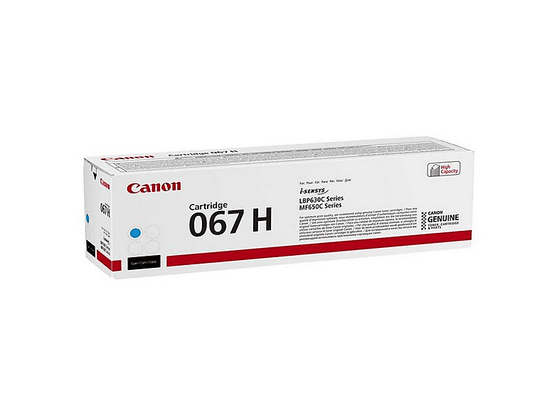 CANON 067H Toner-Cartridge, bis zu 2350 Seiten, Cyan; Tonerpatrone — Foto 2 von 4