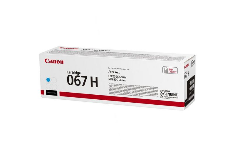 Canon 067 H Toner-Kartusche auf weißem Hintergrund.