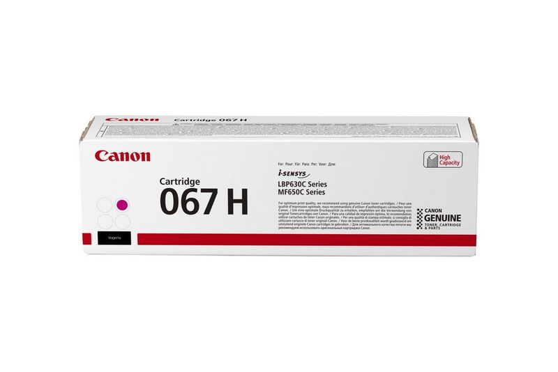Canon 067 H Magenta Toner Cartridge Box, I-SENSYS LBP630C/MF650C Series.