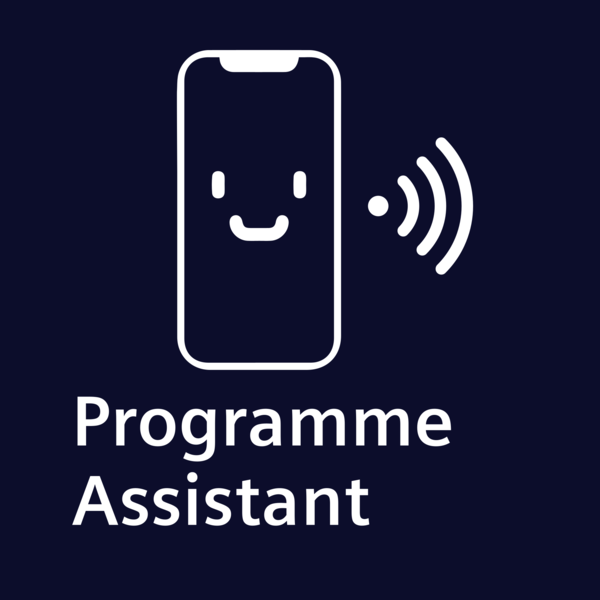 Gülümseyen yüzlü sevimli akıllı telefon logosu ve Wi-Fi simgesi.