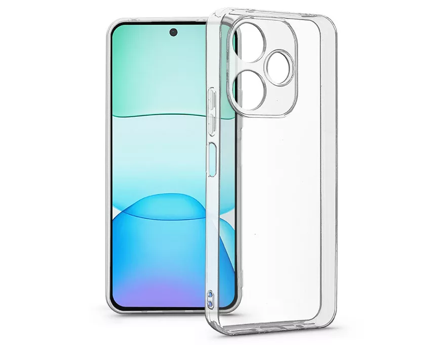 HAFFNER Xiaomi Redmi 13 4G/5G Clear Case kameravédős szilikon tok, átlátszó (HF787742)