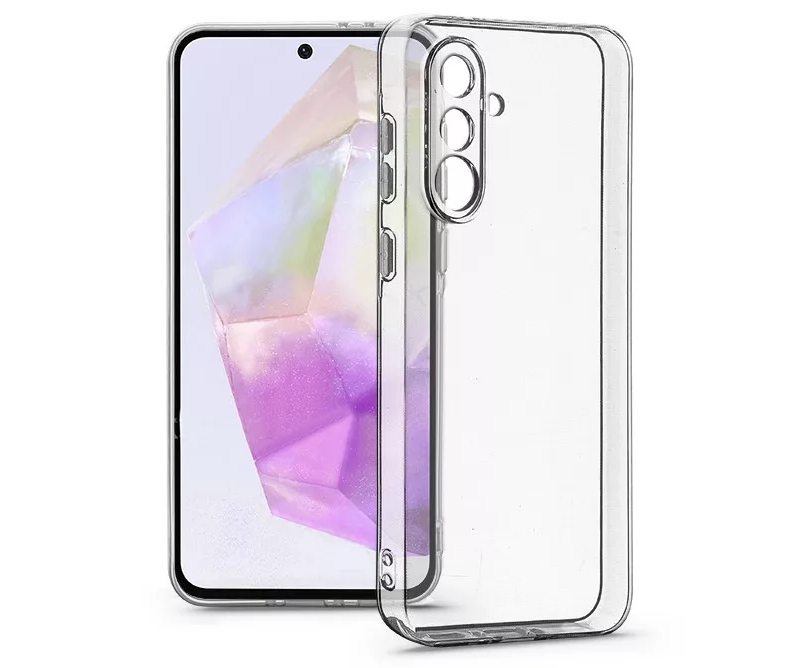 HAFFNER Samsung Galaxy A36 5G Clear Case kameravédős szilikon tok, átlátszó (HF355844)