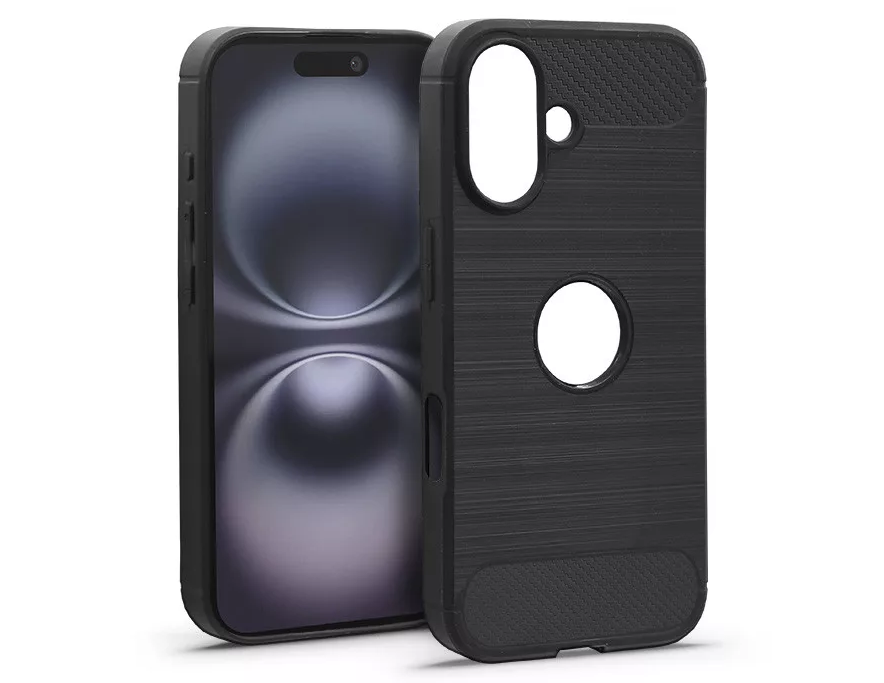 HAFFNER iPhone 16 Carbon szilikon tok, fekete (HF304293)