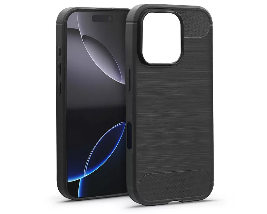 HAFFNER iPhone 16 Pro Carbon szilikon tok, fekete (HF304309)