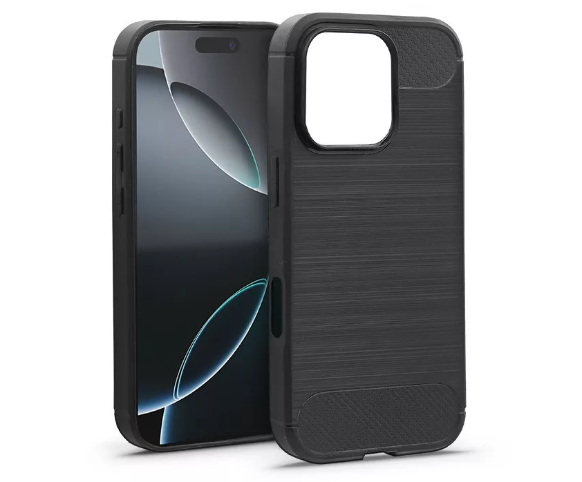 HAFFNER iPhone 16 Pro Max Carbon szilikon tok, fekete (HF304316)